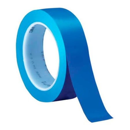 Box Packaging 3M 471 Vinyl Tape 1" x 36 Yds 5.2 Mil Blue - 3/PACK T9654713PKBL